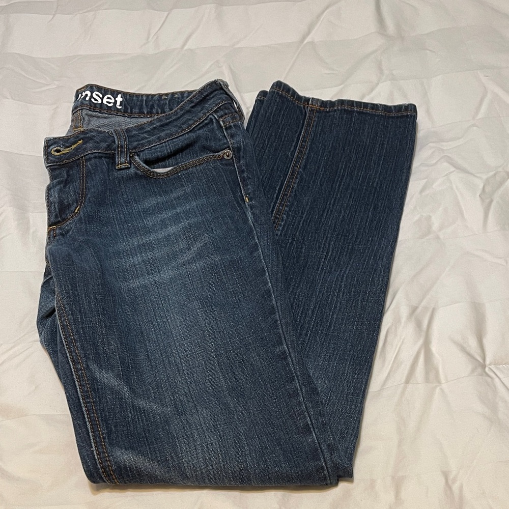 Sunset Women's Straight Leg Jeans - Dark Blue